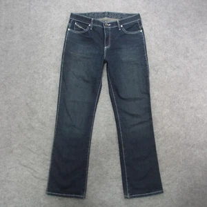 Wrangler Q-Baby Jeans donna 9/10 blu lavaggio scuro stivaletto taglio jeans - Foto 1 di 11