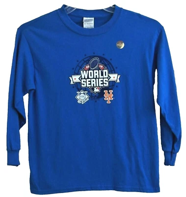 New York Mets 2015 World Series Long Sleeve T-Shirt Youth Medium MLB New w/ Tag - Image 1 of 4