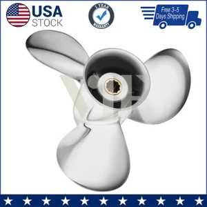 9.9 x 11 Stainless Outboard Boat Propeller for Tohatsu 25-30HP 10tooth RH - Picture 1 of 7