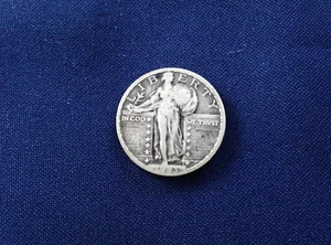 1923-P Standing Liberty Silver Quarter E4663 - Picture 1 of 4