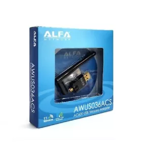 Alfa AWUS036ACS 802.11ac 600Mbps USB Dual Band Long Range WiFi USB Adapter AC600 - Picture 1 of 1