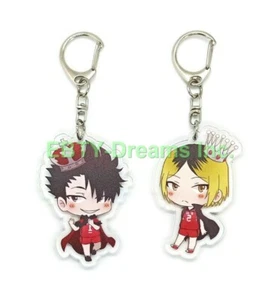 Set of 2 Haikyuu Anime Acrylic Keychain Kuroo Tetsurou, Kozume Kenma v2 - Picture 1 of 2