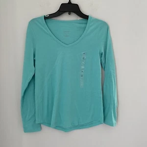 Charter Club Damen U-Ausschnitt Langarm Baumwollmischung Pyjama Oberteil Gr. XS - Bild 1 von 3