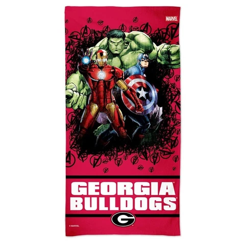 GEORGIA BULLDOGS IRON MAN HULK CAPTAIN AMERICA 30"X60" BEACH TOWEL WINCRAFT Cover