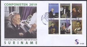 Surinam - Suriname Issue FDC 2019 (426) Music Composers - Picture 1 of 1