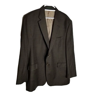 Blazer Lauren Ralph Lauren Para Hombre 48R Marrón Lana Cachemira 2 Botones Ventilación Única Foto 1 de 4