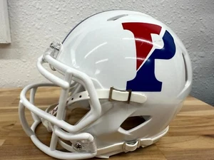 2018 Penn Quakers Riddell Mini Helmet Red Blue Stripes & P Logo - Picture 1 of 7