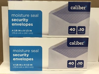 80 Ct #10 Regular Security White Letter Mailing Shipping Envelopes 4-1/8 x 9-1/2 - Image 1 of 3