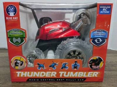 Thunder Tumbler Blue Hat Toy Co. Remote Radio Control 360° Rally RC Car Red NEW - Image 1 of 4
