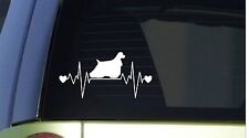 Cocker Spaniel heartbeat lifeline *I195* 8" wide Sticker decal dog