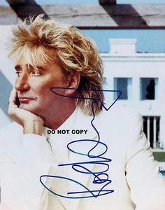 ROD STEWART 8X10 AUTHENTIC IN PERSON SIGNED AUTOGRAPH REPRINT PHOTO PICTURE RP - Picture 1 of 1