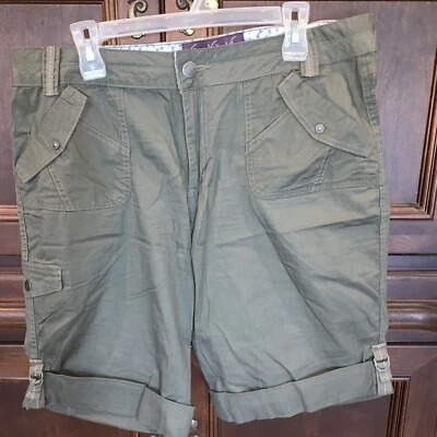 Pantalones cortos cargo para mujer verde Gloria Vanderbilt por encima de la rodilla talla 16 nuevos sin etiquetas  Foto 1 de 2
