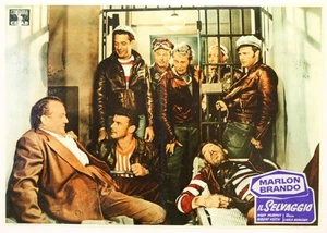 "L'EQUIPEE SAUVAGE (The WILD ONE)" Affiche italienne entoilée (Marlon BRANDO) - Picture 1 of 1
