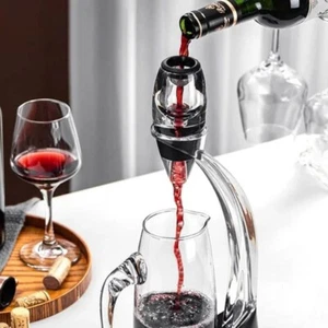 With Base and Filter Wine Decanter Professional Wine Pourer Wine Aerator Bar - Picture 1 of 12