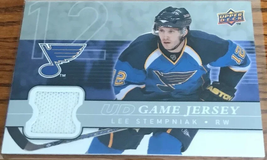 2008-09 Upper Deck UD Game Jersey Lee Stempniak GJ-LS St.Louis Blues - Image 1 of 2