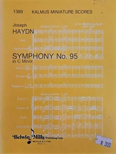 Joseph Haydn Symphony No. 95 in C Minor Kalmus Miniature Score - Picture 1 of 1
