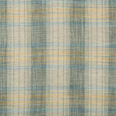 Kravet Blue Gold Plaid Upholstery Fabric- Stasia Plaid / Delft 5.25 yd 35151.514 - Image 1 of 4