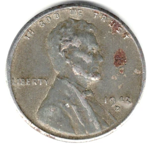 1943 D Lincoln Cent in sehr schöner Erhaltung ~ BITTE BEACHTEN SIE DEN SCAN stk 33-vf-130 - Bild 1 von 5