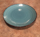 Set of 4 Royal Norfolk Deep Turquoise Swirl Brown Trimmed Saucers  5.5