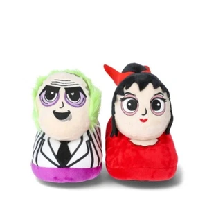NEW Women's Beetle Juice & Lydia Deetz Plushie House Shoes Slippers Women Sz 5/6 - Picture 1 of 12