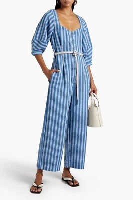 JOIE Shelburna Mono Algodón Rayas Cinturón Talla S Precio Original $360 Foto 1 de 4