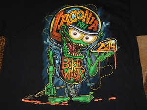 *NEW* 2014 Bike Week Laconia N.H. T Shirt Large Tee Shirt Black - Picture 1 of 5