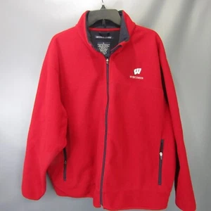 Wisconsin Badgers Full Zip Sweatshirt Men's Size XL Shacket Jacket Extra Large - Picture 1 of 11