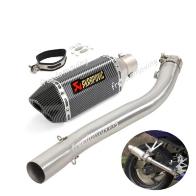 Deslizamento para Honda CBR600F4i 2001-2007 tubo de escape médio 51mm silenciador escape - Imagem 1 de 4