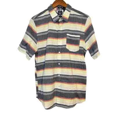 Volcom 'Horzy' Slim Fit Short Sleeve Button Front Casual Skate Shirt Med - Image 1 of 4