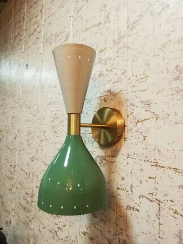 Italian Wall Light Fixture Lamps Mid Century G & Grey Wall Sconce Lamps Cover