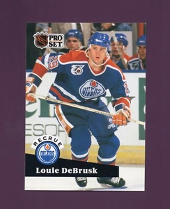 1991 Pro Set Louie DeBrusk #535 French Set Rookie - Edmonton Oilers - Picture 1 of 2