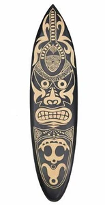 Maori Deko Surfboard 100cm Surfbrett Südsee Neuseeland Südsee Osterinsel Moai - Bild 1 von 4