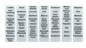 57+ Gewürzetiketten aus hochwertiger Metallfolie  - Bild 1 von 4