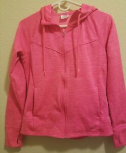 Daskin Now - Full Zipper Women's Hoodie with Thumb Holes - Pink - Size XS
