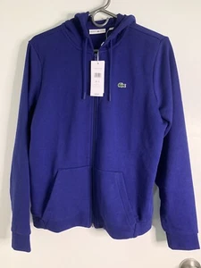 Lacoste Navy Blue Zip Up Hoodie Navy Blue Size 38 Nwt! New! - Picture 1 of 9
