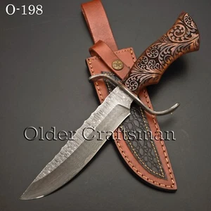 VIKINGS CUSTOM MADE HAND FORGED DAMASCUS STEEL, CAMPING, OUTDOOR, HUNTING, O-198 - Picture 1 of 10
