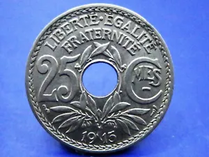 FRANCIA 25 CENTESIMI 1915 MONETE ANTICHE SNIFF T-2 - Foto 1 di 3