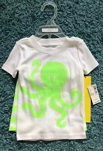 Children's place Boy's Pajama set Shirt & Shorts Sz 12-18 months - White,Green - Picture 1 of 4