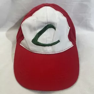 Pokemon Ash Ketchum Hat Kids OSFM Y2K Halloween Costume Red White Baseball Cap - Picture 1 of 8