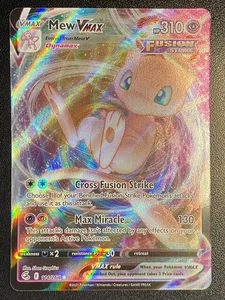 Mew VMAX Full Art UR 114/264 Pokémon TCG Fusion Strike Ultra Rare NM - Picture 1 of 4