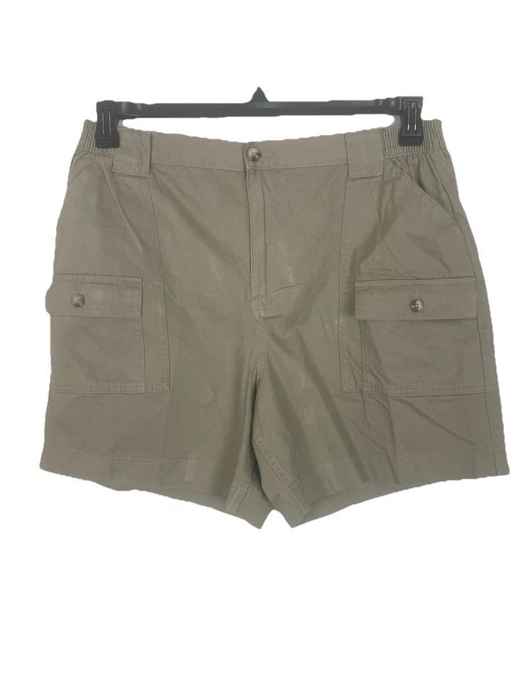 Pantalones cortos de senderismo Covington caqui para hombre. Talla 36. 100% algodón.  Elástico de 2 lados. Foto 1 de 4