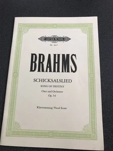 Vocal Score Score/ Brahms Song of Fate Schicksalslied Song of Destiny Op. 54 [Pe - Picture 1 of 4