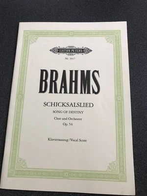 Vocal Score Score/ Brahms Song of Fate Schicksalslied Song of Destiny Op. 54 [Pe - Image 1 of 4