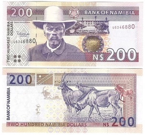 Namibia - 200 Dollars 2001 UNC Pick 10b(2) Lemberg-Zp - Picture 1 of 1