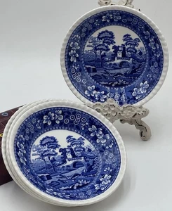 5 Copeland Spode Blue Tower England Desert/Berry/Obst/Saucenschalen 5,5" - Bild 1 von 8