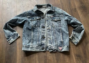 VINTAGE Guess Georges Marciano Jacke Acid Wash Trucker Made USA 80er L - Bild 1 von 8
