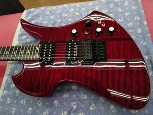 B.C.Rich Mockingbird ST Red Electric Guitar Used Product Shipping From Japan - Picture 1 of 14