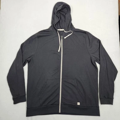 Marine Layer Afternoon Hoodie Mens XXL Gray Full Zip Lightweight USA Made Logo - Image 1 of 4