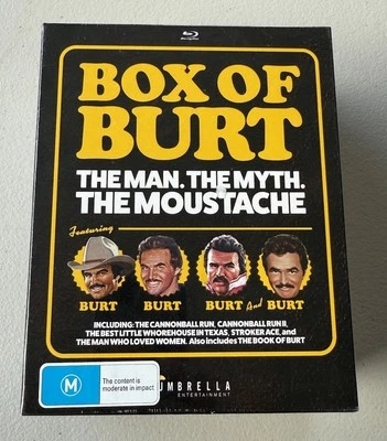 Box of Burt Blu-ray | Burt Reynolds Collection | 5 Movies | Region B | Sealed - Image 1 of 4