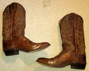 Herren Stiefel - Justin - braun bestickt "Style 2252" Cowboy Western - 10D - Bild 1 von 8